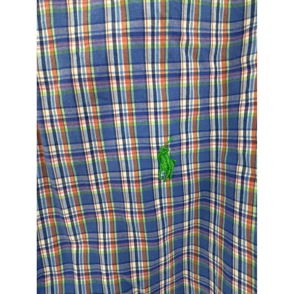Ralph Lauren Men's Slim Fit Plaid Button Down Shirt Long‎ Sleeve XL
